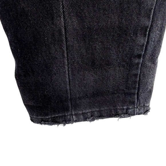 Reformation x Levis Redone Women Jeans 30in Waist 501 Black Distressed Grunge - Picture 13 of 16